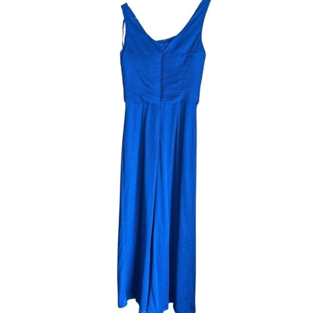 Alex Evenings Midnight Blue Sparkle Ruched Waist Gown‎ Formal Evening Dress  4 - Picture 9 of 11